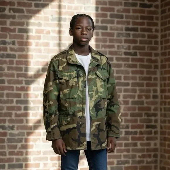 Vintage US Army Cold Weather Field Coat Small Reg Woodland Camo - Picture 1 of 9